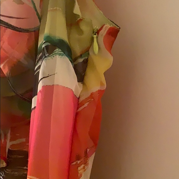 Gauzy Tropical Mini Dress Sz S - Picture 4 of 10